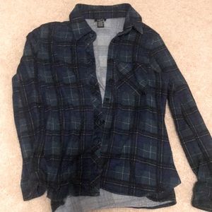 Dark green flannel